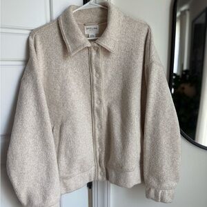 Aerie Cream Teddy Jacket M